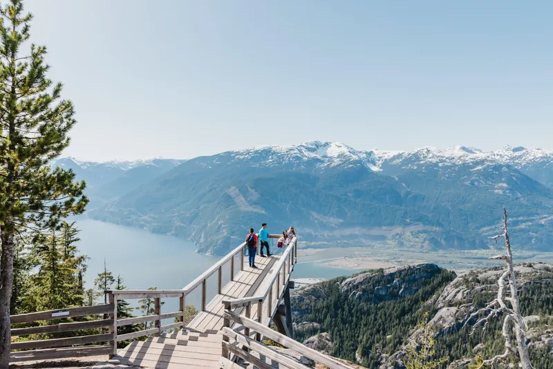 Aerial view from the Sea to Sky Gondola over Squamish
